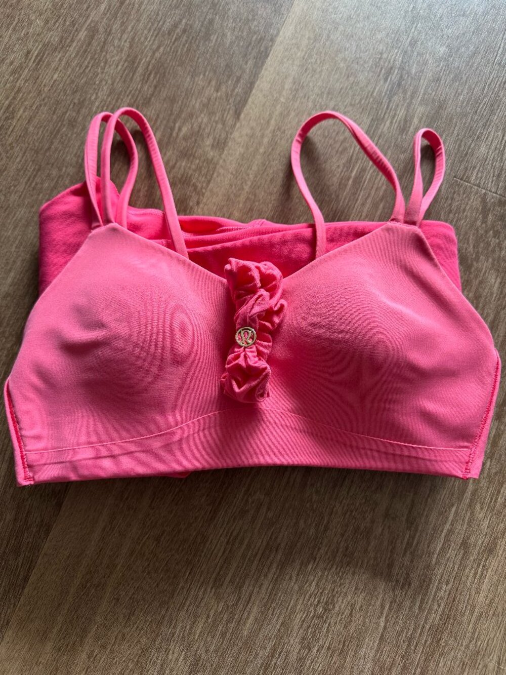 lululemon athletica workout set in Glaze Pink